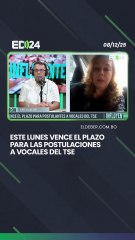 Este lunes vence el plazo para las postulaciones  a vocales del TSE