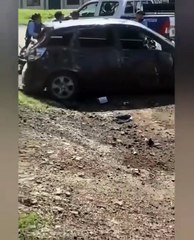 Hondureños se salvan de morir tras volcamiento de vehículo en Colón