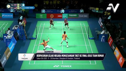 Skuad badminton berpasukan lelaki negara mara ke final dan akan bertemu Indonesia