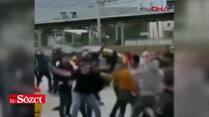 Resmen meydan savaşına çıktılar: Demir sopa ve yumruklarla birbirine saldırdılar