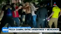 Se registra pelea campal entre argentinos y mexicanos en Playa del Carmen
