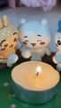 DIY clay Chiikawa candle holder 🕯️​🍥​