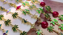 🔗Click & Buy: https://s.click.aliexpress.com/e/_c42jt7gD     Top On Sale Product Recommendations! HECHENG, Green Enamel Drip Glaze Retro Bracelet with Palm Tree and Coconut Tree Pattern Pendant Chain Sweet and Cute Accessory