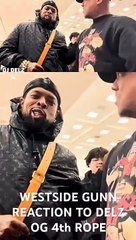 Westside Gunn Reaction to Dj Delz Wearing OG 4th Rope #westsidegunn #wrestling #hiphop #streetwear