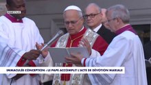 Léon XIV accomplit l'acte de dévotion à la Vierge Marie devant la colonne de l'Immaculée Conception