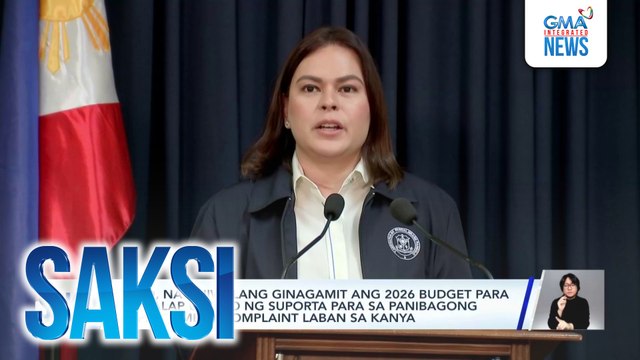 VPSD, naniniwalang ginagamit ang 2026 budget para kumalap umano ng suporta para sa panibagong impeachment complaint laban sa kanya | Saksi