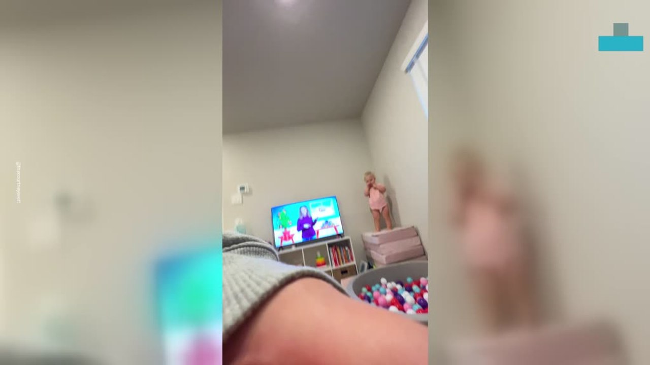 Toddler Daredevil Dives Into Ball Pit Without Hesitation