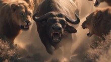 “Epic Lion Hunt: Buffalo vs Pride of Lions in the African Savannah | Wildlife in Action”