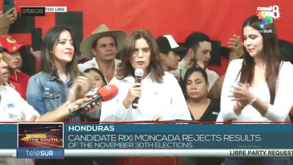 Candidate Rixi Moncada rejects results of the November 30th elections