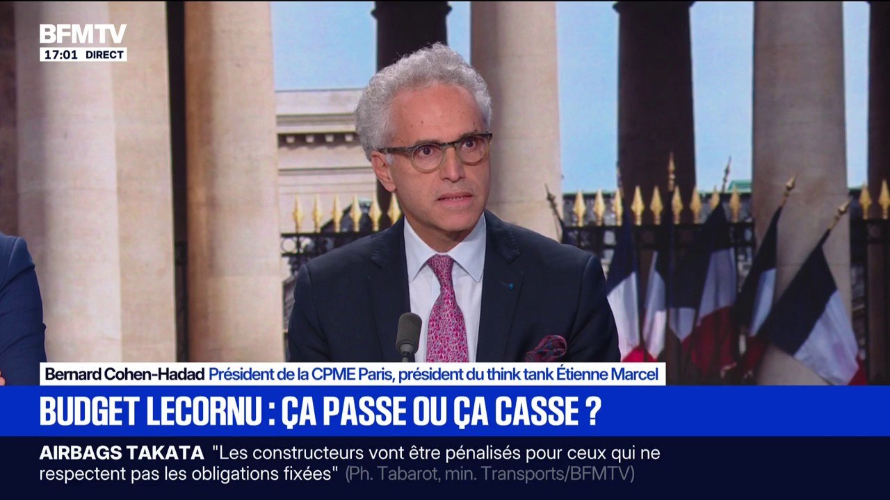 Budget de la Sécu: "Aujourd'hui, on est revenu à un début de pensée économique des années 80", déclare Bernard Cohen-Hadad, président de la CPME Paris