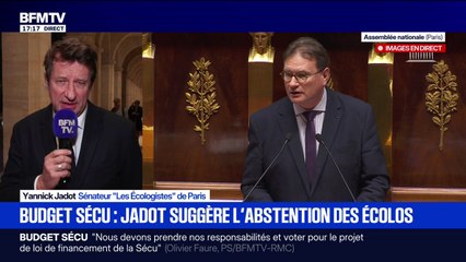 Budget de la Sécu: "J'appelle les députés écologistes à - a minima - s'abstenir sur le PLFSS", assure Yannick Jadot