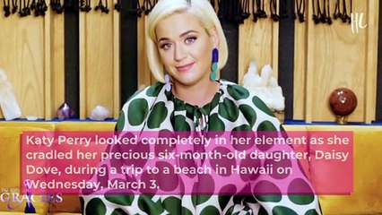 Katy Perry Cradles Baby Daisy, 6 Months,While Rocking A Swimsuit On The Beach InHawaii