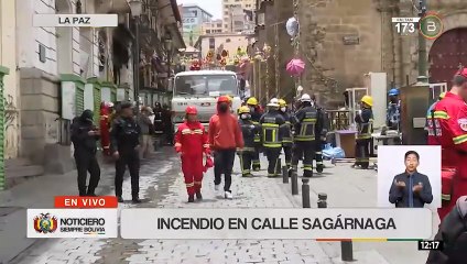 La Paz: Evalúan el impacto económico del incendio que consumió una casa colonial en la calle Sagárnaga