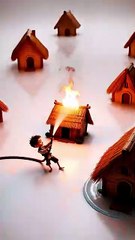 Lilliput stopped fire, But flooded his village @Hariput.Lilliput #lilliput #fire #water #shorts