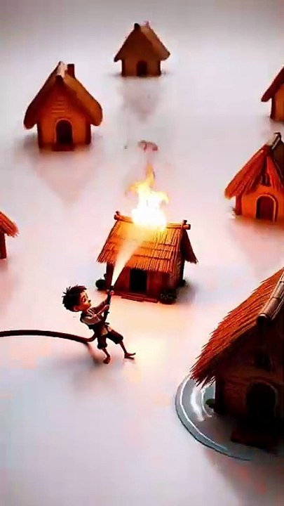 Lilliput stopped fire, But flooded his village @Hariput.Lilliput #lilliput #fire #water #shorts