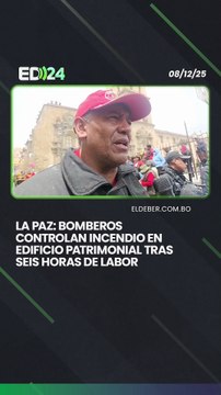 La Paz: Bomberos controlan incendio en edificio patrimonial tras seis horas de labor