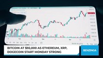 Bitcoin At $92,000 As Ethereum, XRP, Dogecoin Start Monday Strong