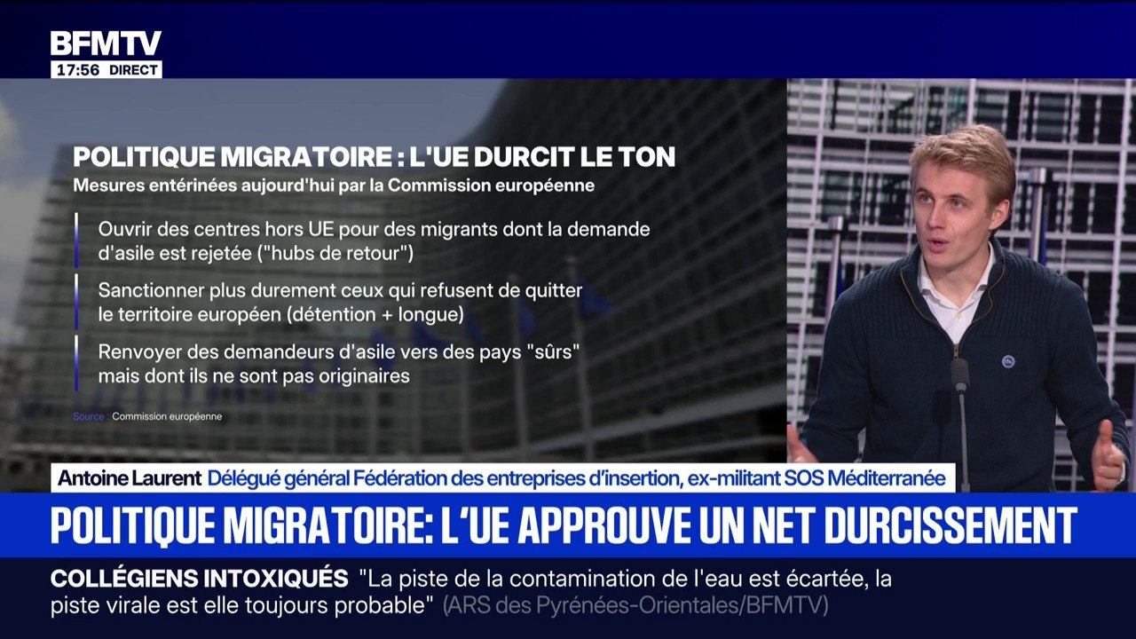 L'UE durcit sa politique migratoire: Antoine Laurent, ex-militant SOS Méditerranée, dénonce des mesures "qui sont totalement contraires au droit international"