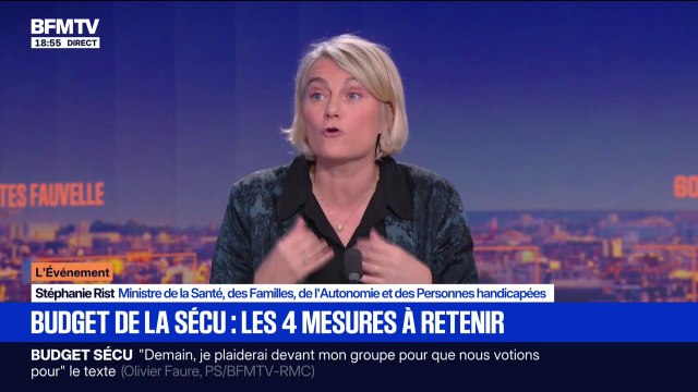 Budget de la Sécu: Stéphanie Rist, ministre de la Santé, confirme que le gouvernement déposera demain un amendement portant la hausse des dépenses d'assurance-maladie de 2 à 3%