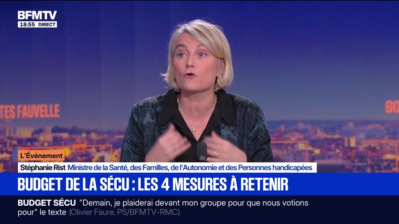 Budget de la Sécu: Stéphanie Rist, ministre de la Santé, confirme que le gouvernement déposera demain un amendement portant la hausse des dépenses d'assurance-maladie de 2 à 3%