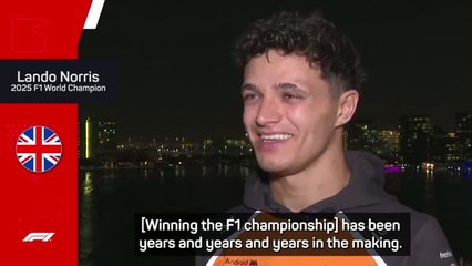 'Years in the making' - Norris honoured to become F1 World Champion