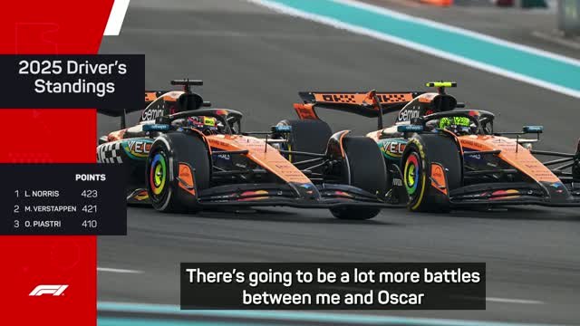 Norris looks forward to 'a lot more battles' with Piastri