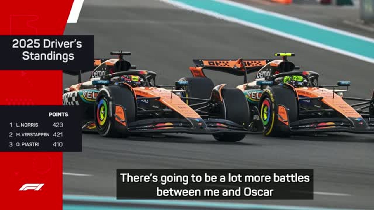 Norris looks forward to 'a lot more battles' with Piastri