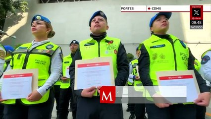Adrián Rubalcava reconoce labor de policías encargados de la seguridad en el Metro CDMX