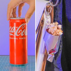 Trash to treasure! This girl jewellery with a Coke can 🥫🌺