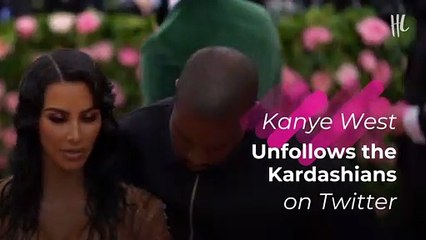 Kanye West Unfollows the Kardashians on Twitter