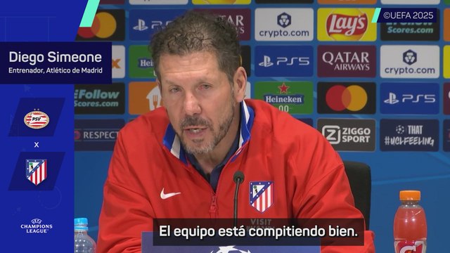 Simeone y Molina, rueda de prensa previa al PSV-Atlético de Madrid