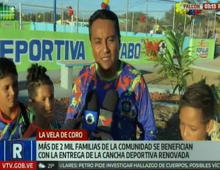 Más de 2 mil familias de La Vela de Coro son favorecidas con la recuperación de cancha deportiva