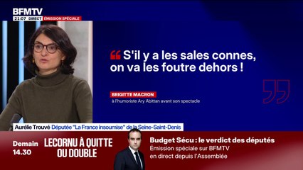 Propos polémiques de Brigitte Macron: "Ce sont des paroles indignes", déplore Aurélie Trouvé, députée (LFI)