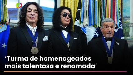 Kiss e Sylvester Stallone recebem medalhas de honra de Trump