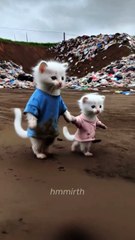 The story of a kitten brother and a sister struggling to live