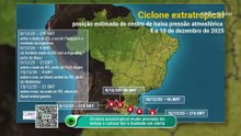 Ciclone extratropical coloca Sul e Sudeste em alerta