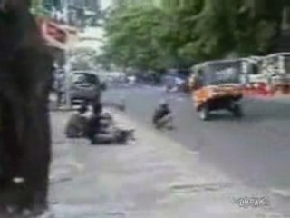 un singe qui fait de la moto