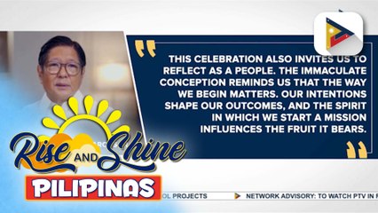 PBBM, nakiisa sa paggunita ng Feast of Immaculate Conception; mga Pilipino, hinimok ng pangulo na tularan ang matibay na pananampalataya ng Birheng Maria | ulat ni Cleizl Pardilla