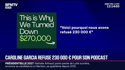 Caroline Garcia a refusé une offre de sponsoring à 230.000 euros pour son podcast