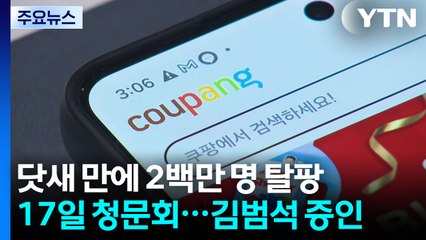 닷새 만에 2백만 '탈팡'...청문회 증인 채택된 김범석 의장 / YTN