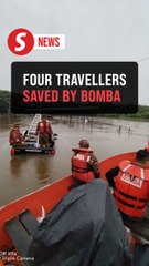 Floods: Bomba rescues four stranded travellers near Miri