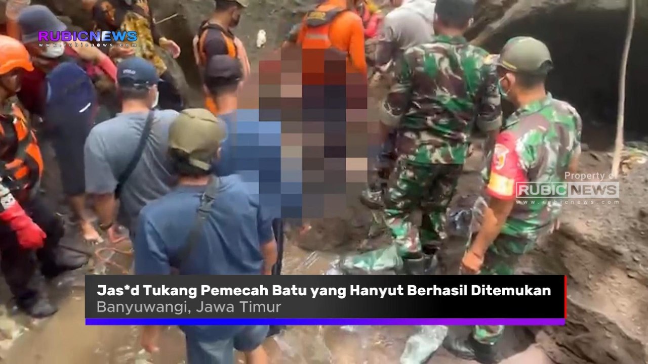 Jasad Tukang Pemecah Batu yang Hanyut di Sungai Badeng Berhasil Ditemukan, Kondisi Terjepit Batu dan Terkubur Pasir