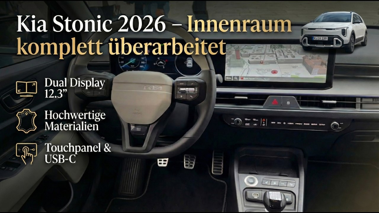 Neues Cockpit im Kia Stonic (2026) mit Dual Display