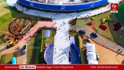 గ్లోబల్ సమ్మిట్​లో అదిరిపోయే డ్రోన్ విజువల్స్ చూడండి