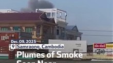 Plumes of Smoke Seen Near Cambodian Border
