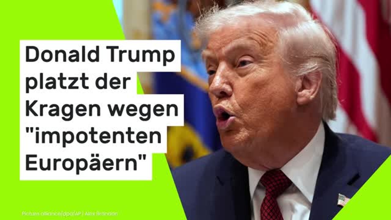 Wegen US-Friedensplan zum Ukraine-Krieg: Donald Trump platzt der Kragen wegen 'impotenten Europäern'