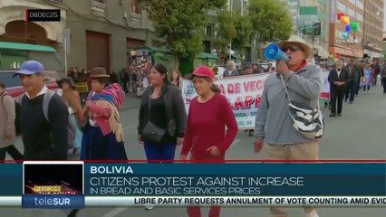 Bolivia: Citizens protest against increase in bread and basic services prices
