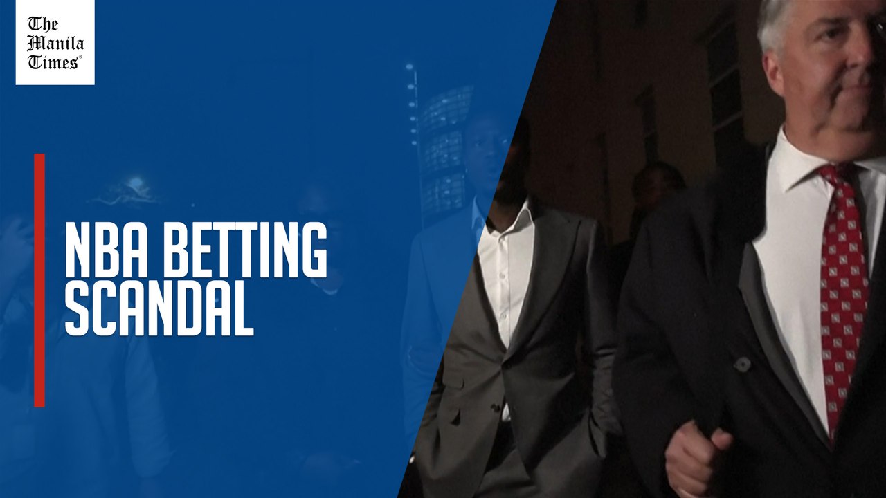 Terry Rozier and co-defendants entering and exiting New York court