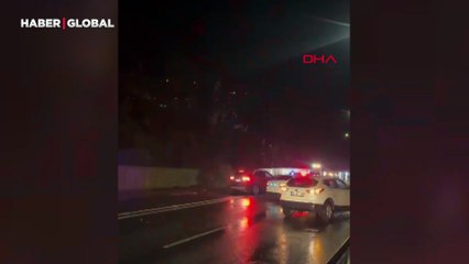 Hakkari'de yağış sonrası heyelan! O anlar kamerada