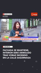 Fachada se mantiene, interior será demolido tras voraz incendio  en la calle sagárnaga